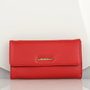 Zoozie Bags 1425 Minibandolera Crossbody de Piel con Cadenas, Roja - Bolso Elegante y Funcional con Billetera para Tarjetas y Monedas